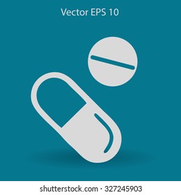 Capsule and pills vector illustration