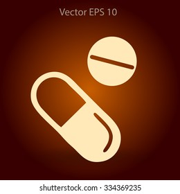 Capsule and pills vector illustration