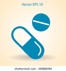 Capsule and pills vector illustration