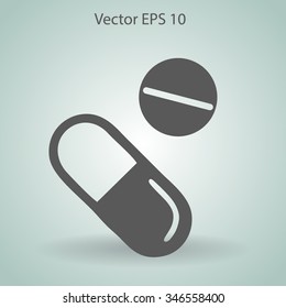 Capsule and pills vector illustration