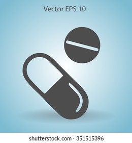 Capsule and pills vector illustration