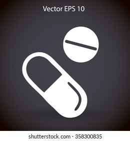 Capsule and pills vector illustration