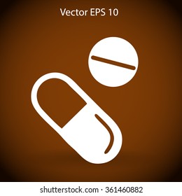 Capsule and pills vector illustration