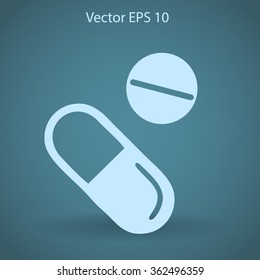 Capsule and pills vector illustration