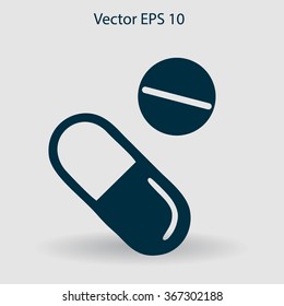 Capsule and pills vector illustration