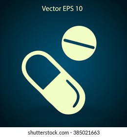 Capsule and pills vector illustration