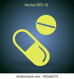 Capsule and pills vector illustration