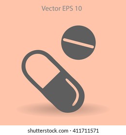 Capsule and pills vector illustration