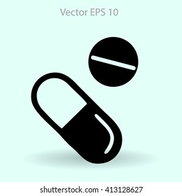 Capsule and pills vector illustration