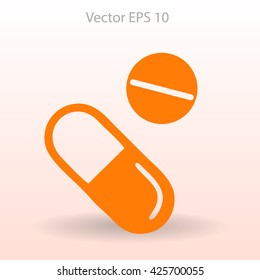 Capsule and pills vector illustration