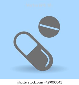 Capsule and pills vector illustration
