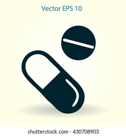 Capsule and pills vector illustration
