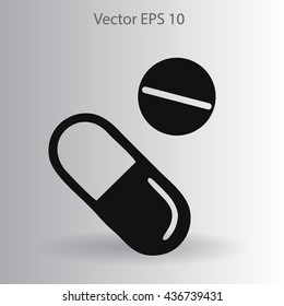 Capsule and pills vector illustration