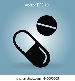 Capsule and pills vector illustration