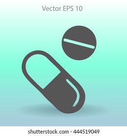 Capsule and pills vector illustration