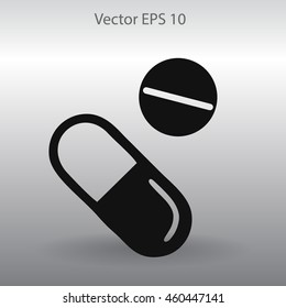 Capsule and pills vector illustration