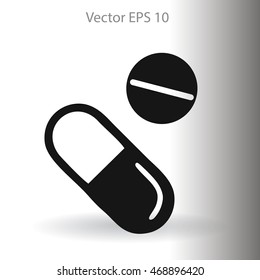 Capsule and pills vector illustration