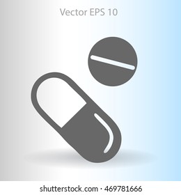 Capsule and pills vector illustration