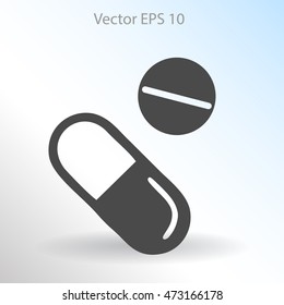 Capsule and pills vector illustration