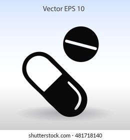 Capsule and pills vector illustration
