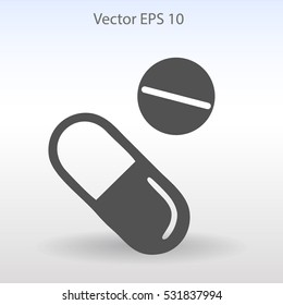 Capsule and pills vector illustration