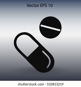 Capsule and pills vector illustration
