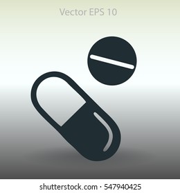 Capsule and pills vector illustration