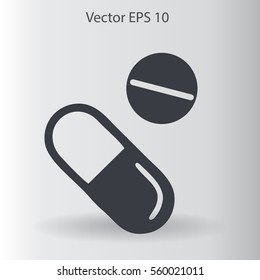 Capsule and pills vector illustration