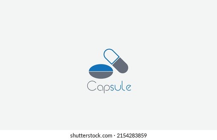 Capsule pills vector logo design