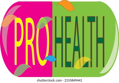 Capsule and Pro Health. Health Vector Logo