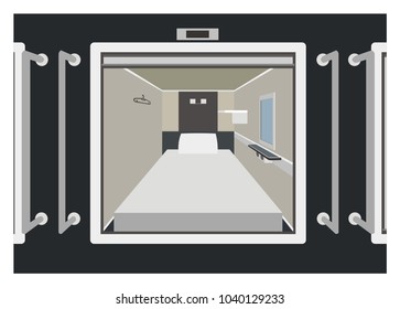 capsule room simple illustration