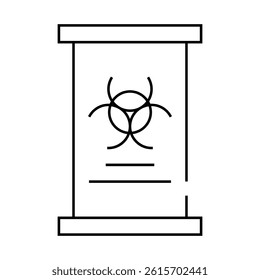 capsule for storing dangerous viruses line icon vector. capsule for storing dangerous viruses sign. isolated contour symbol black illustration