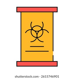 capsule for storing dangerous viruses line icon vector. capsule for storing dangerous viruses sign. isolated symbol illustration