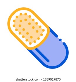 Capsule Supplements Icon Vector Thin Line. Contour Illustration