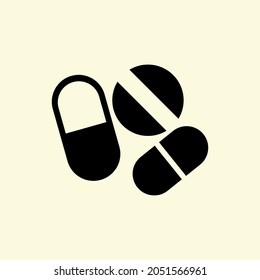 Vector de diseño de iconos de la cápsula y de la tabla 
