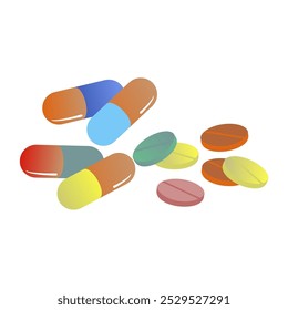 capsule and tablet medicine symbol vector