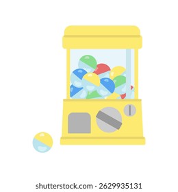 Material de ilustração da máquina do brinquedo da cápsula