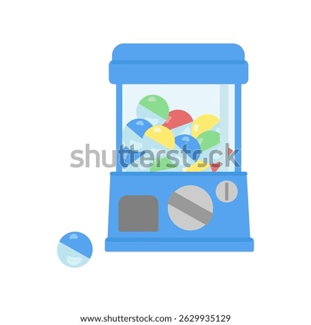 Capsule toy machine illustration material