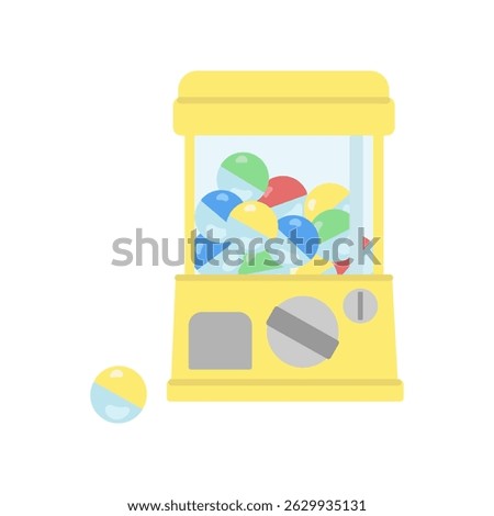 Capsule toy machine illustration material