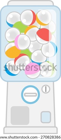 The capsule toy machine isolated on white background