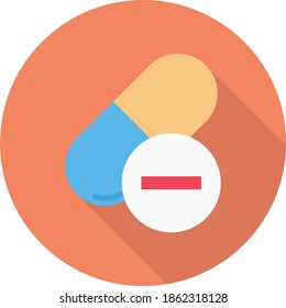 icono de color plano vectorial de cápsula