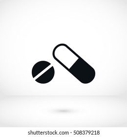 capsule vector icon, flat design best vector icon