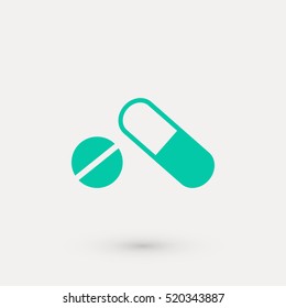 capsule vector icon, flat design best vector icon