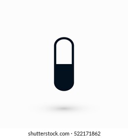 capsule vector icon, flat design best vector icon