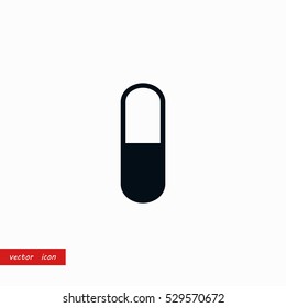 capsule vector icon, flat design best vector icon