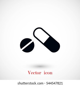 capsule vector icon, flat design best vector icon