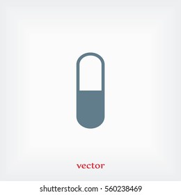 capsule vector icon, flat design best vector icon