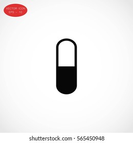 capsule vector icon, flat design best vector icon