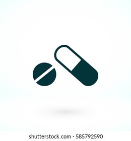 capsule vector icon, flat design best vector icon