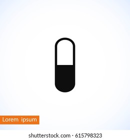 capsule vector icon, flat design best vector icon